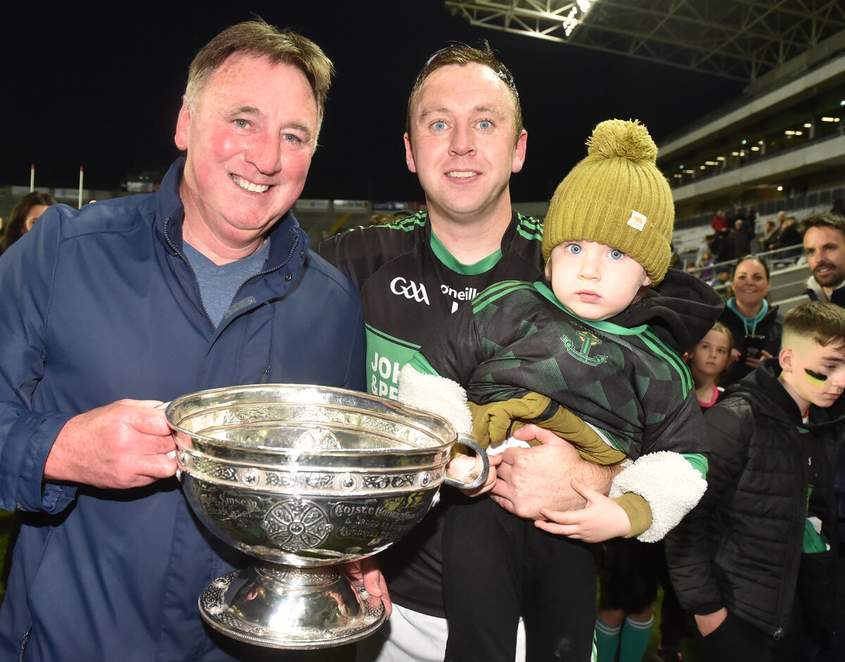 FAMILY AFFAIR: Nemo Rangers Paul Kerrigan, his son Billy and his father Jimmy after defeating St Finbarr's. Picture: Eddie O'Hare