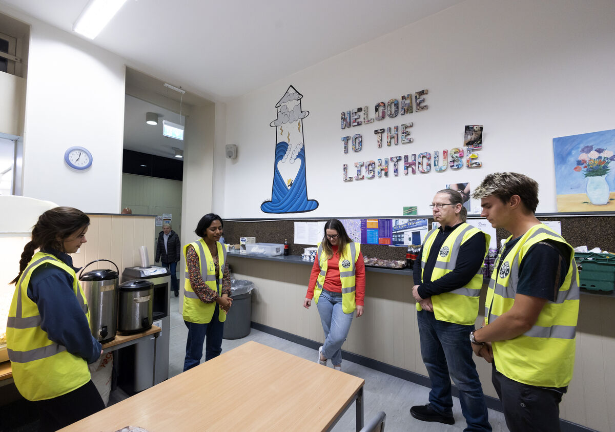 Volunteers at the cafe on movie night. Picture: Sam Boal Volunteers at the cafe on movie night. Picture: Sam Boal