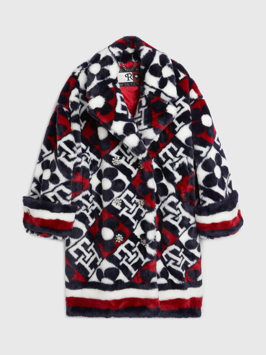 Fur Pea Coat, €790, Tommy Hilfiger x Richard Quinn Fur Pea Coat, €790, Tommy Hilfiger x Richard Quinn