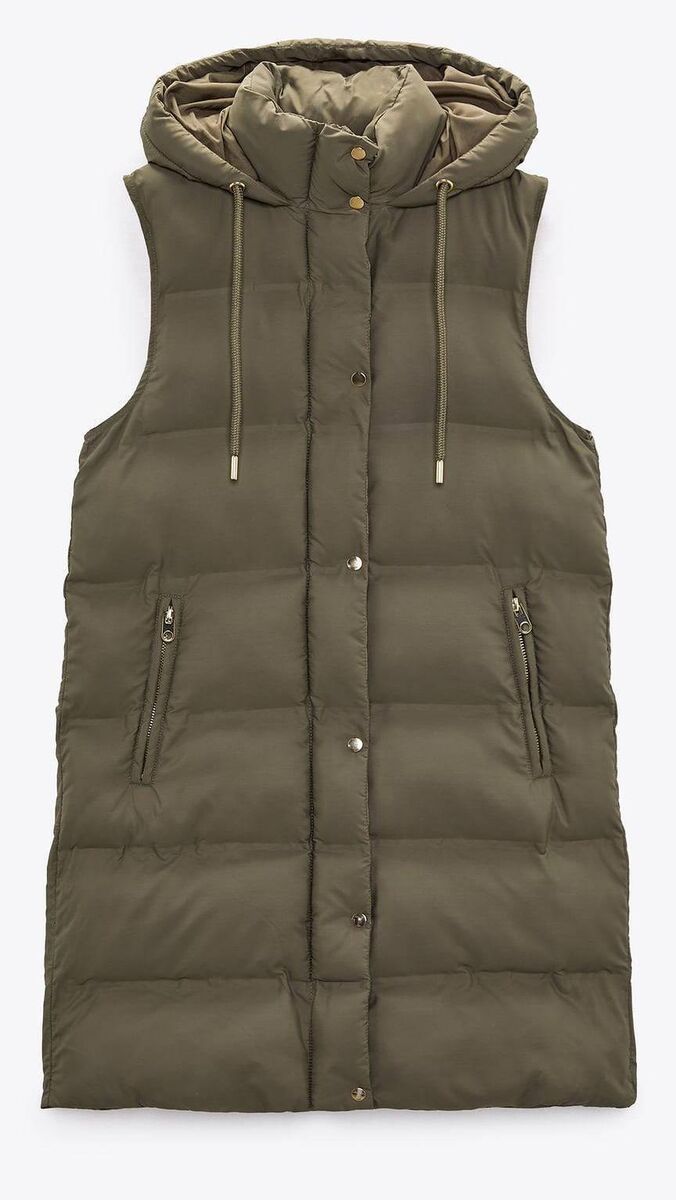 Quilted Gilet with Hood, €49.95, Zara Quilted Gilet with Hood, €49.95, Zara