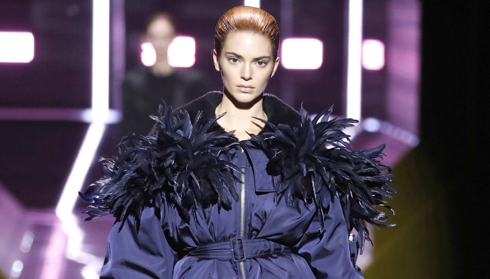 Kendall in Prada Coat available at Brown Thomas