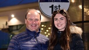 <p>Trainer Michael Halford pictured with daughter Leah.</p>