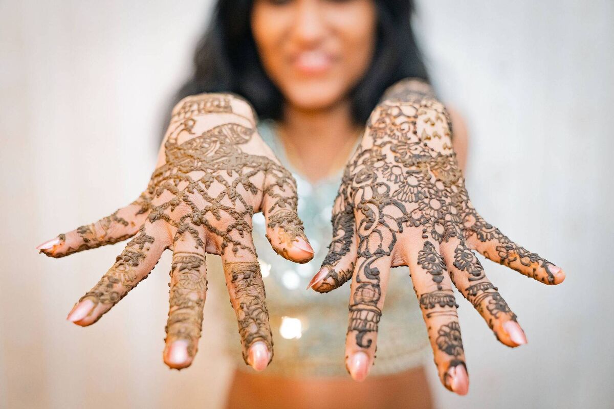 Bhumika Gupta and Fergal McGovern's wedding featured the mehndi and haldi traditions. Pictures: Hugh Noonan 