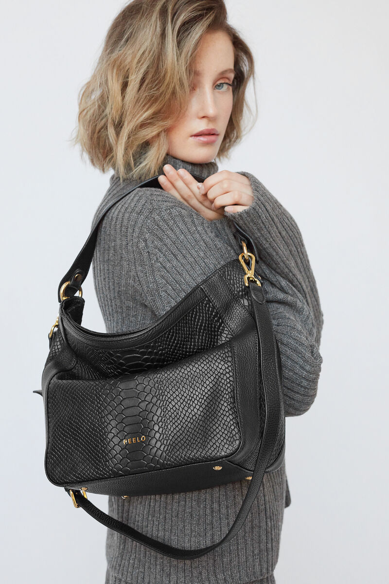 The Lara snake embossed leather bag by Irish brand Peelo The Lara snake embossed leather bag by Irish brand Peelo
