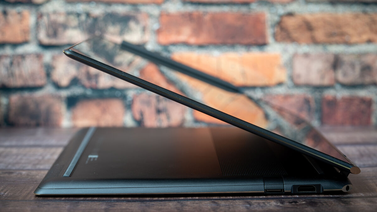 HP Spectre x360 16 has a good selection of ports. Picture: Noel Campion. HP Spectre x360 16 has a good selection of ports. Picture: Noel Campion.