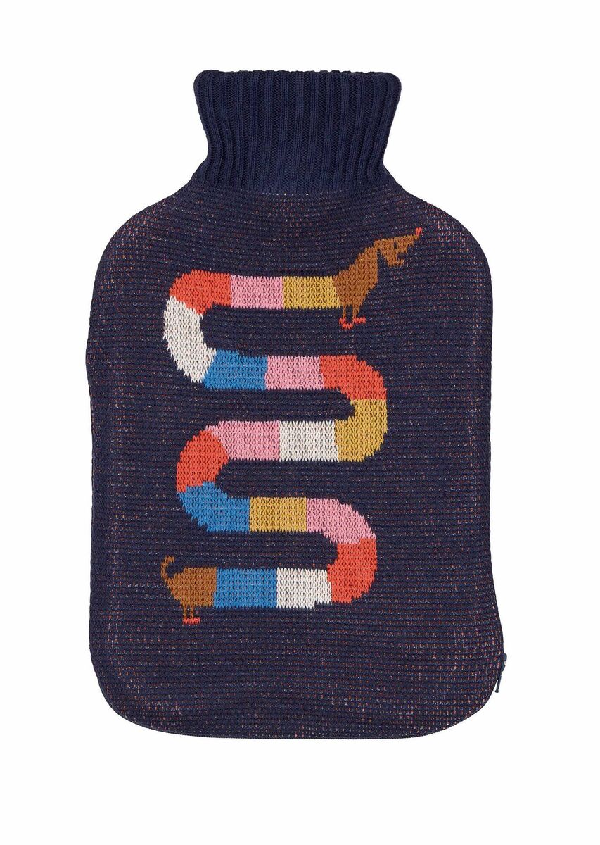 The sausage dog Joules hot water bottle cover. The sausage dog Joules hot water bottle cover.