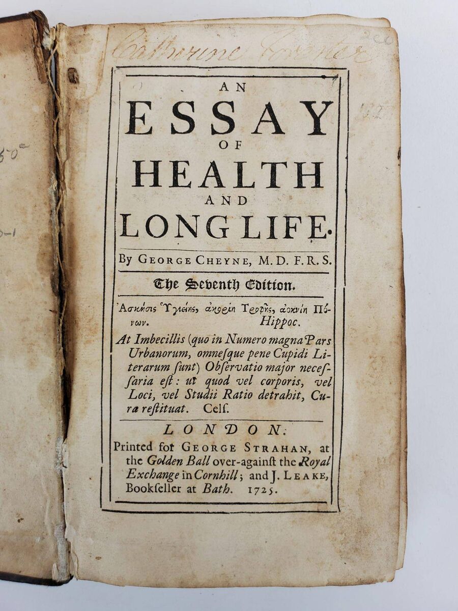 Eighteenth-century physician George Cheyne recommended drinking only water from an early age (Wikimedia Commons).