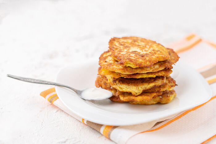 Carrot and sesame pancakes