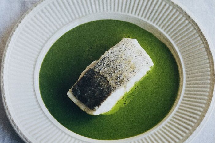 Jeremy Lee’s Hake with Parsley, Dill and Anchovy Sauce