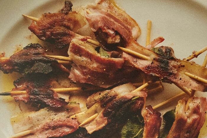 Jeremy Lee’s Griddled Chicken Livers, Bacon and Sage