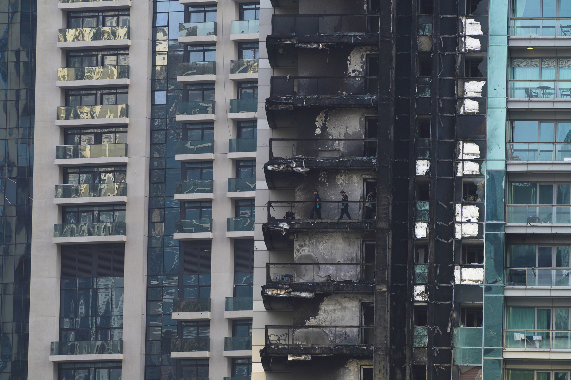 Fire in Dubai high-rise near world’s tallest building fuelled by cladding