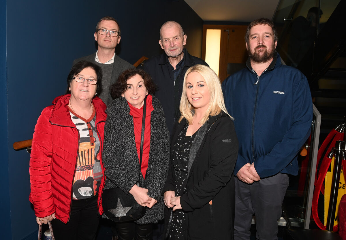 Don O'Leary with his wife Betty, daughter Eilis, son Don, Jen O'Leary, and Aidan Murphy at Cork Opera House. 