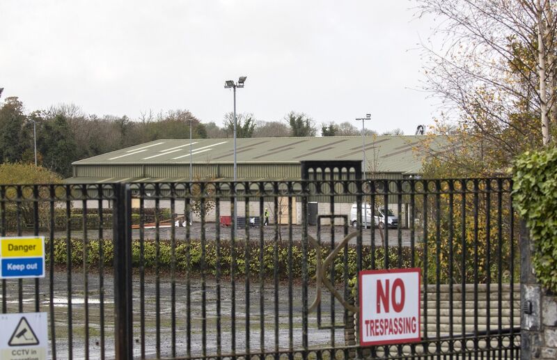  07/11/2022 Kill Equestrian Centre, just outside Kill Village in Co. Kildare which was due to house Ukranian refugees pictured this morning. The centre went on fire last night. Local people had been protesting outside the centre earlier in the day... Picture Colin Keegan, Collins Dublin