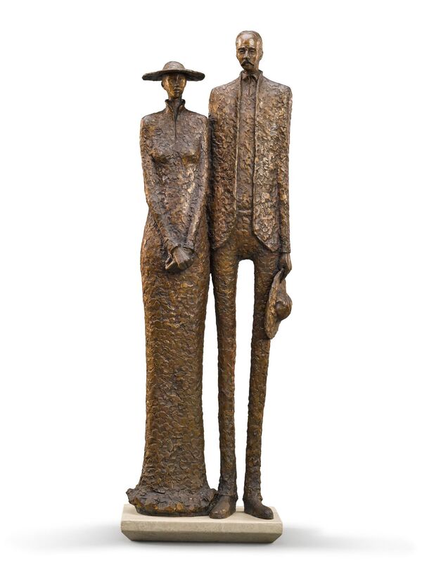 'The Settlers' by Rowan Gillespie at Sotheby's online sale.