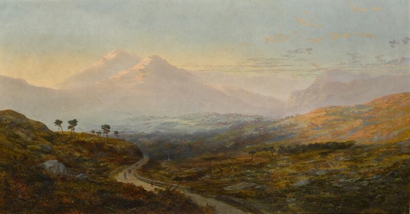 'Glengarriff from the Kenmare Road, Evening', 1862 by William McEvoy from the Brian P Burns Collection at Sotheby's.