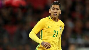 <p>LEFT OUT: Liverpool forward Roberto Firmino has been left out of Brazil's 26-man squad for the World Cup as Arsenal duo Gabriel Jesus and Gabriel Martinelli are included. Pic: PA</p>