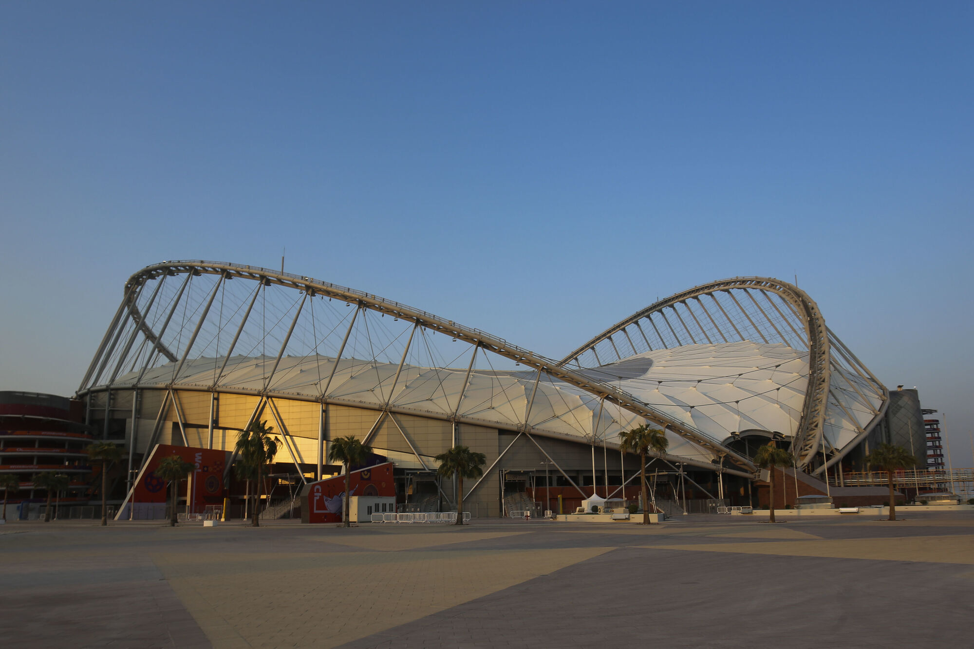 COUNTDOWN: The Khalifa International Stadium in Doha, Qatar. Qatar has built eight stadiums for this World Cup and created an entire new city of Lusail where the final will be held. Picture: AP Photo/Hussein Sayed