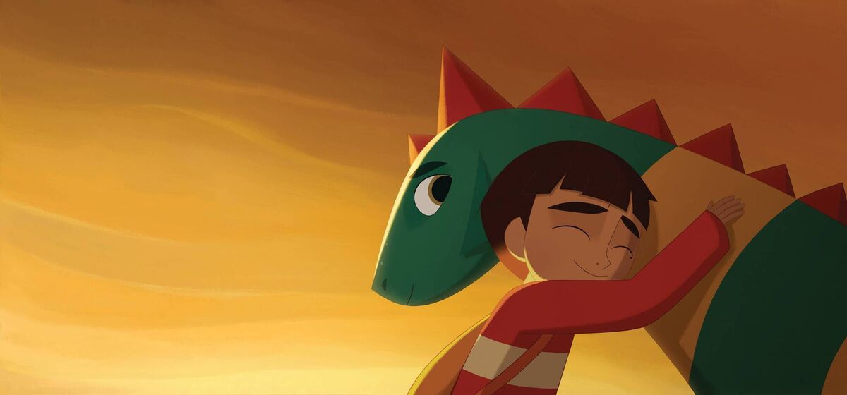 A scene from My Father's Dragon, in cinemas and on Netflix. 