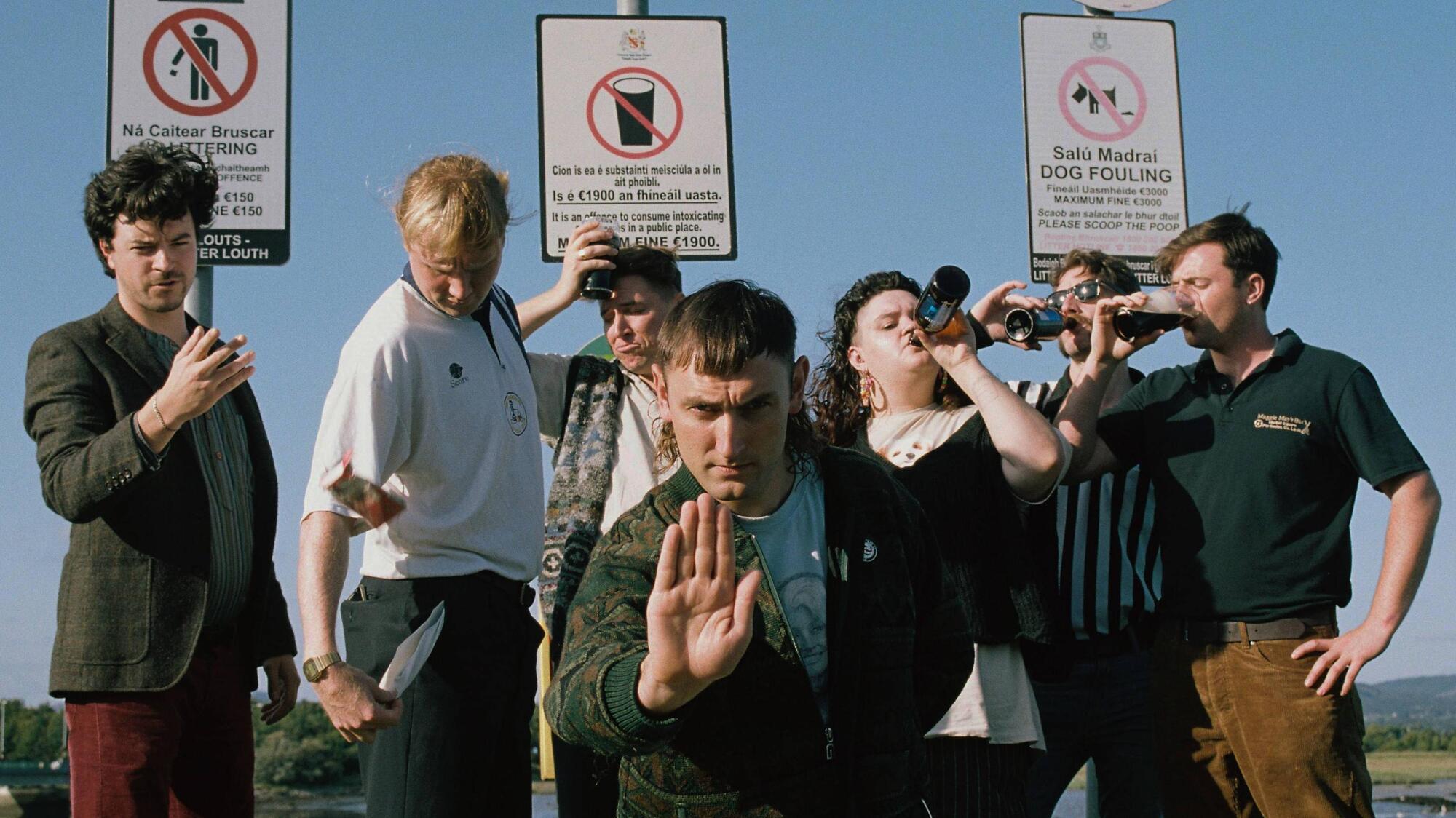 Andrew Hendy, front, and the other members of The Mary Wallopers. 