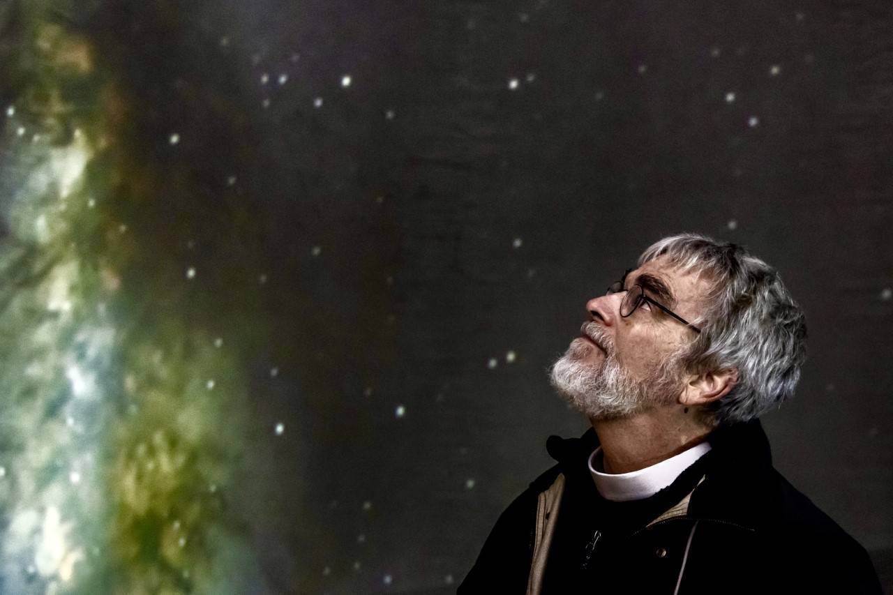 Brother Guy Consolmagno, director of the Vatican Observatory, at Mayo Dark Sky Festival in Newport. Picture: Karen Cox
            