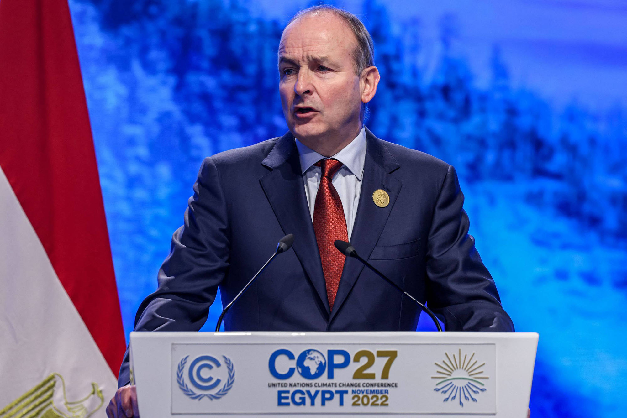 Egyptian President Abdel Fattah el-Sissi, speaks during the COP27 U.N. Climate Summit, in Sharm el-Sheikh, Egypt, Monday, Nov. 7, 2022.