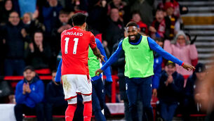 It was lucky number 13 for Jesse Lingard, who finally broke his goalscoring duck for Nottingham Forest in the 2-0 win over Spurs (David Davies/PA)