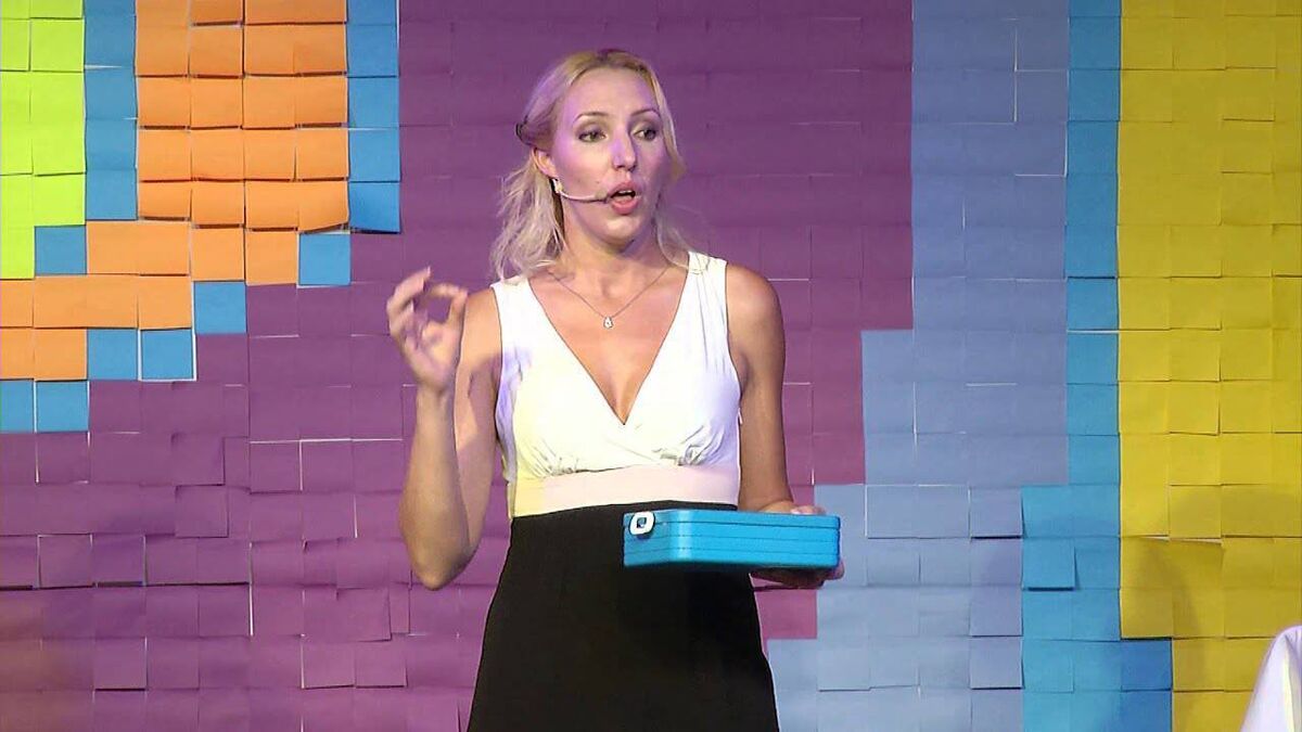 Dr Claire Lee, giving her 'Universe in a Box' TED Talk. Pic: YouTube