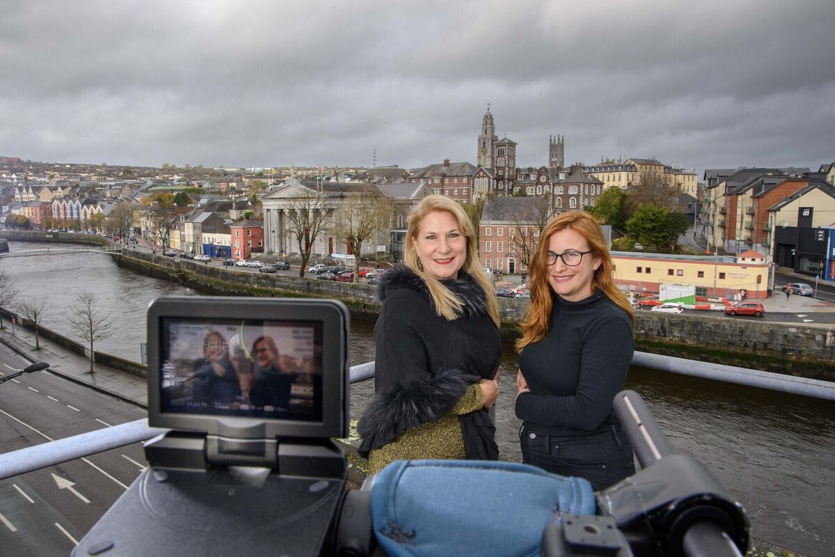 Fiona Clark, festival director and CEO, with director of programming Anna Kopecká on the roof of Cork Opera House. Picture: Daragh Mc Sweeney/Provision
