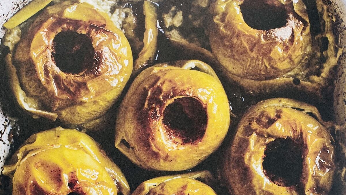 A Tray of Roast Apples