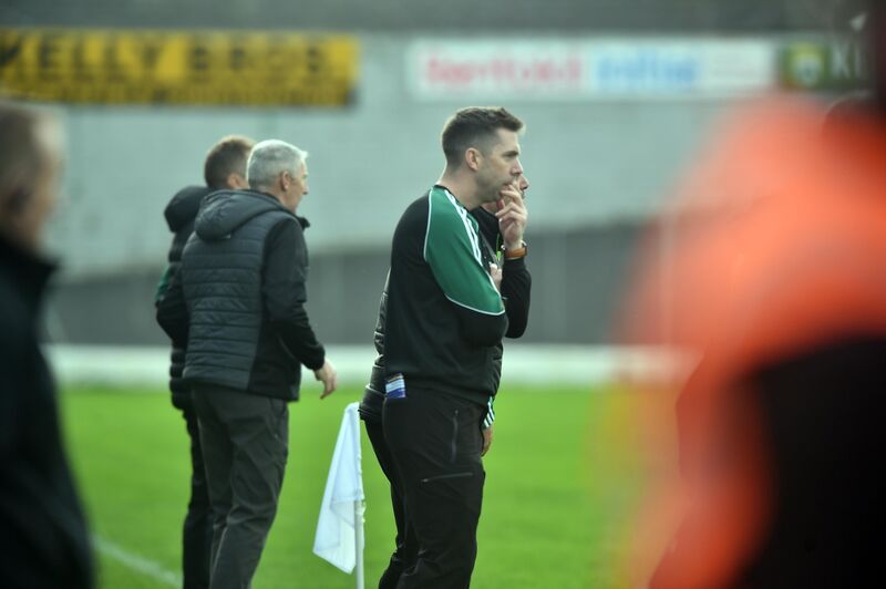 Listry manager Marc Ó Sé during the Kerry Junior Premier Club County Final.