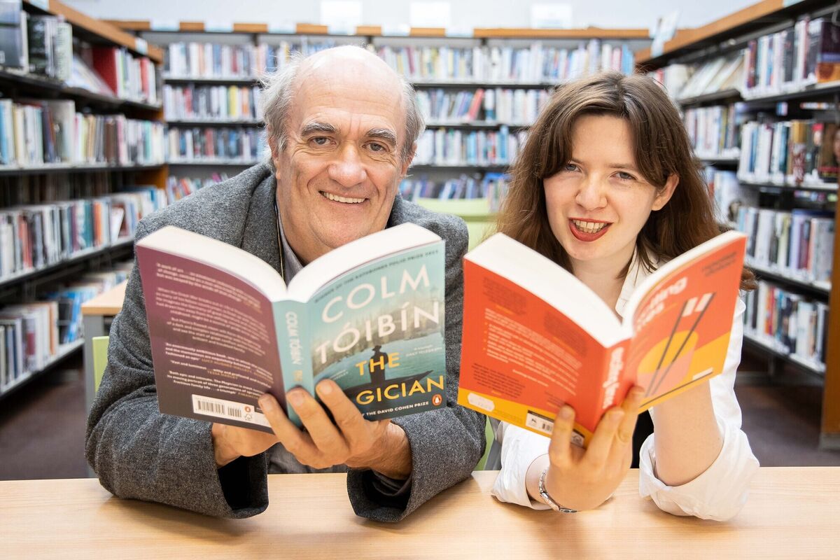Novelist and Irish Fiction Laureate Colm Tóibín with novelist Naoise Dolan at Cork City Library, Grand Parade, for one of a series of nationwide Art of Reading Book Club events in association with The Arts Council earlier this year. Picture: Michael O'Sullivan/OSM