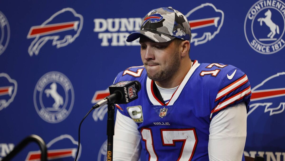 Josh Allen ponders the one that got away. Josh Allen ponders the one that got away.