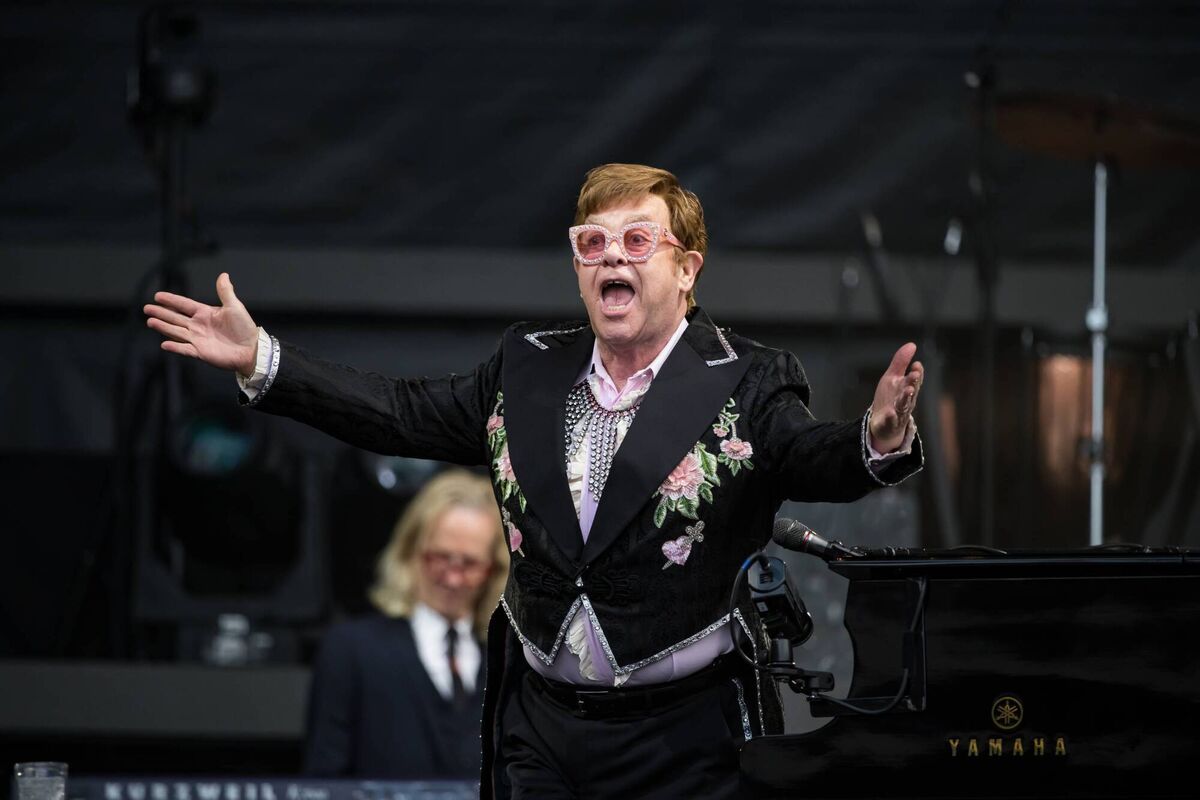 Elton John performing at Páirc Uí Chaoimh