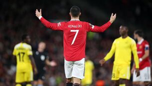 <p>EXPLOSIVE: Cristiano Ronaldo’s explosive interview means he 'wants to be sacked' by Manchester United, according to Jamie Carragher. Pic: Nigel French/PA</p>