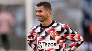 <p>HEADLINE MAKER: Cristiano Ronaldo has hit the headlines this weekB. Pic: Barrington Coombs/PA</p>