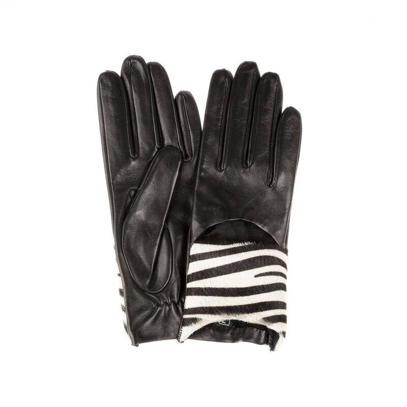 Leather and Zebra Print Gloves, €475, Paula Rowan Leather and Zebra Print Gloves, €475, Paula Rowan