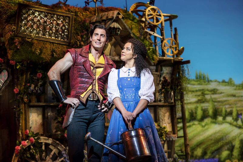 Tom Senior as Gaston and Courtney Stapleton as Belle in Disney's Beauty and the Beast Picture: Johan Persson ©Disney