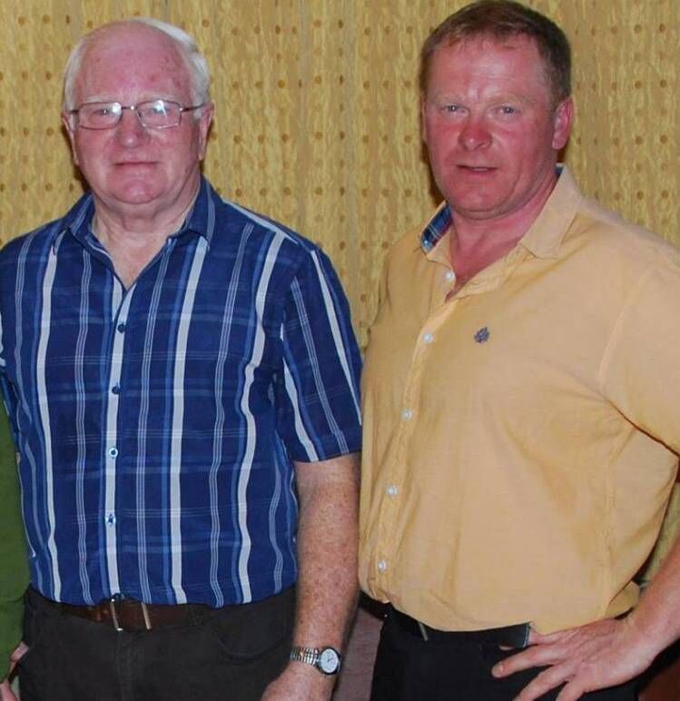The late set-dancing teacher Ted Kelleher and his son Matthew. Picture: Joan Pollard Carew