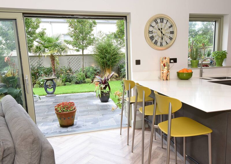 Garden glimpses from 4 Aylesbury's kitchen/diner/family area