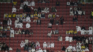 <p>SEEN ENOUGH: Partly empty seats are seen during the World Cup group A soccer match between Qatar and Ecuador at the Al Bayt Stadium. Pic: AP Photo/Hassan Ammar</p>