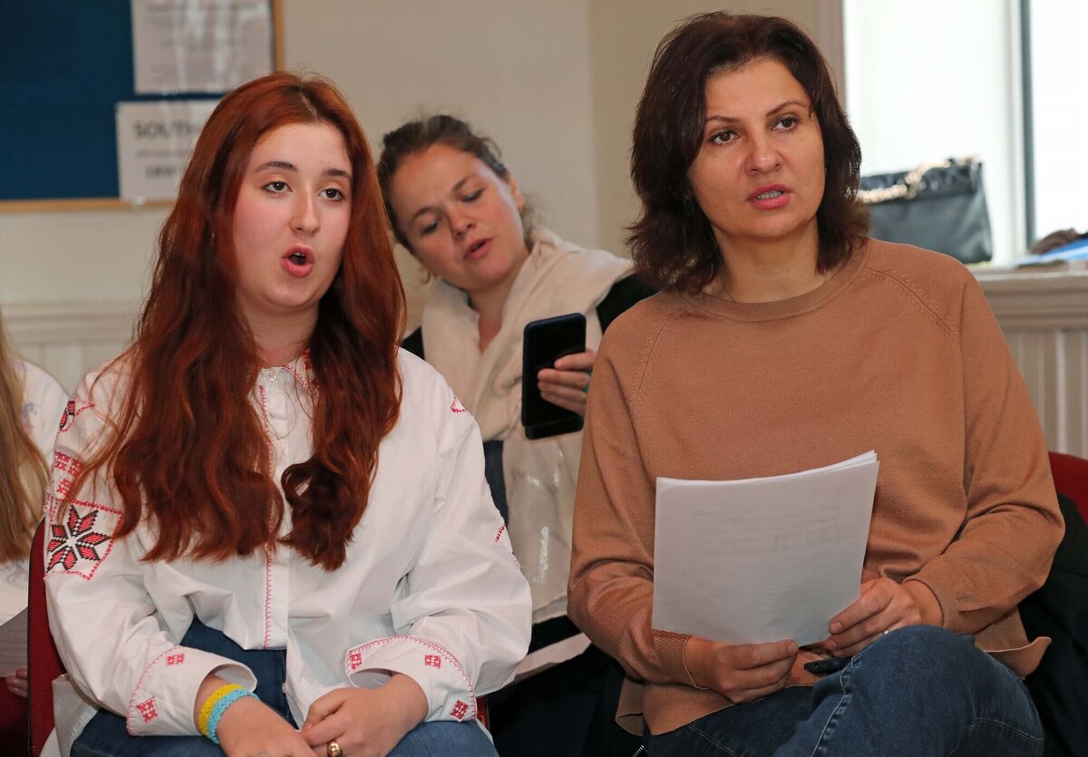 (Left to right) Valeria Deikun, Polina Gryshchenko and Olena Sivka of the Kalyna Choir which has become a “small motherland” for Ukrainians forced to flee their homes and seek protection in Ireland. Picture: Jim Coughlan (Left to right) Valeria Deikun, Polina Gryshchenko and Olena Sivka of the Kalyna Choir which has become a “small motherland” for Ukrainians forced to flee their homes and seek protection in Ireland. Picture: Jim Coughlan