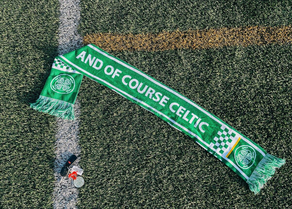 The line also includes a Celtic-inspired scarf, playing on a viral video popular among League of Ireland fans The line also includes a Celtic-inspired scarf, playing on a viral video popular among League of Ireland fans