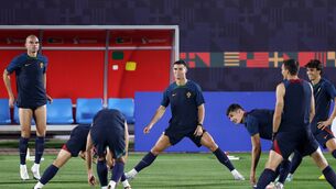 <p>STILL GOING: Cristiano Ronaldo of Portugal. (Photo by Mohamed Farag/Getty Images)</p>