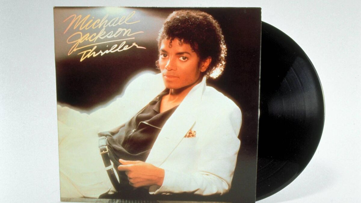 The cover of Michael Jackson's Thriller album.