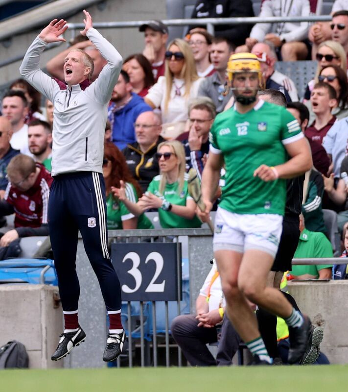 HIGH: Galway’s manager Henry Shefflin during the All-Ireland SHC semi-final against eventual champions Limerick. 