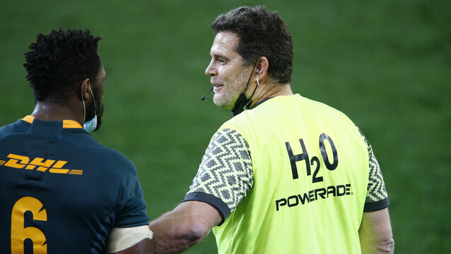 <p>South Africa captain Siya Kolisi (left) hopes the issues surrounding Rassie Erasmus can be resolved (Steve Haag/PA)</p>