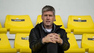 <p>La Rochelle Ronan O'Gara watches from the stands as his side register an easy win over Castres</p>