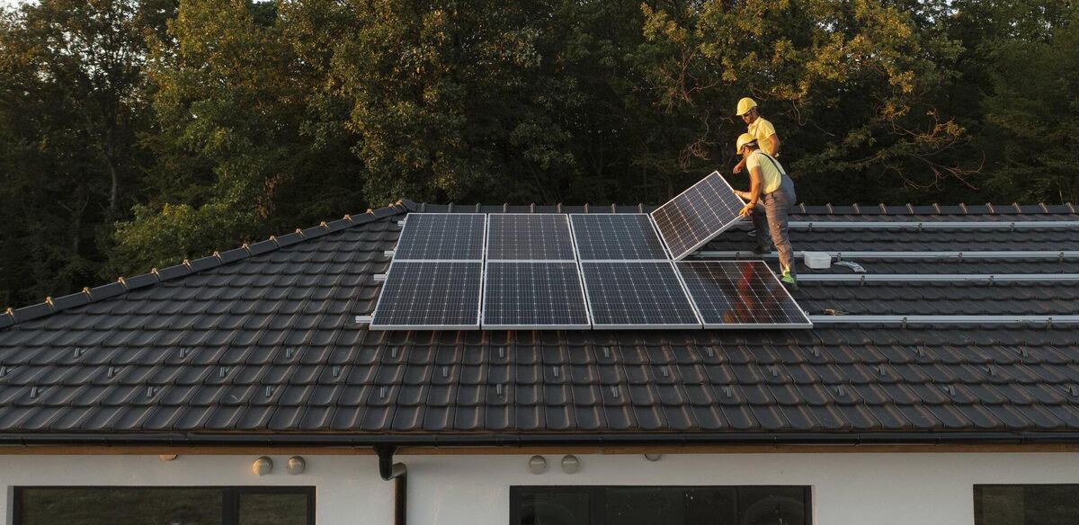 Solar panels being added to a house roof Picture: iStock