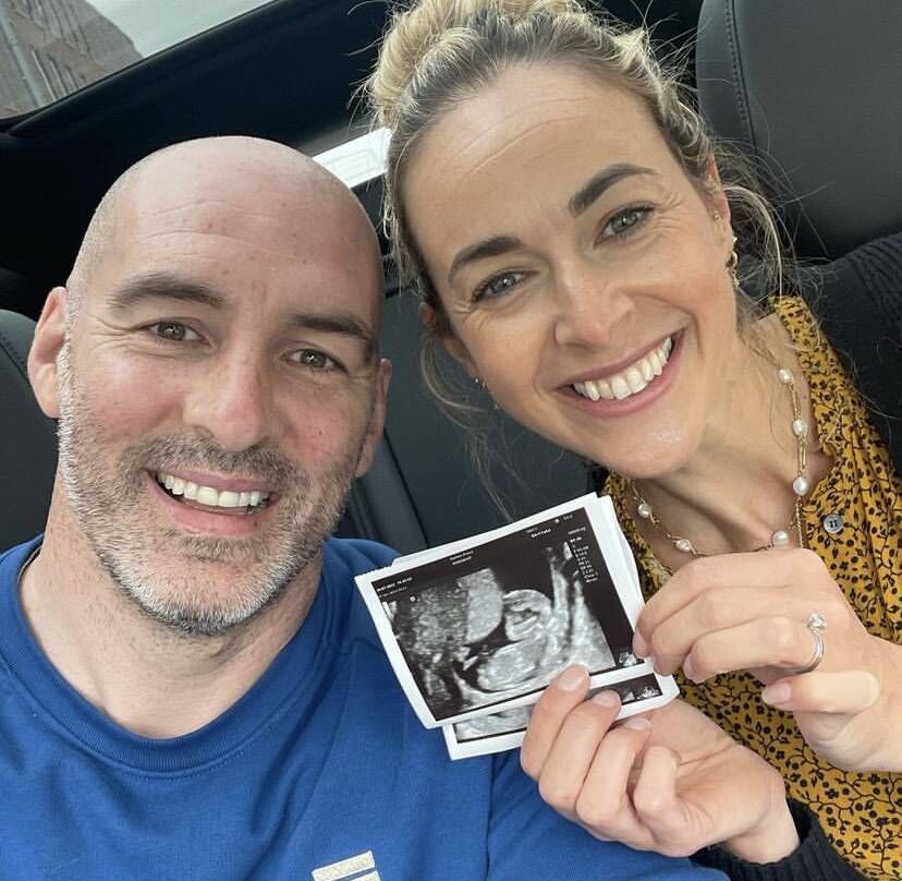 Richie Sadlier and his wife announced their baby news in August. Picture: @richiesadlier via Instagram
