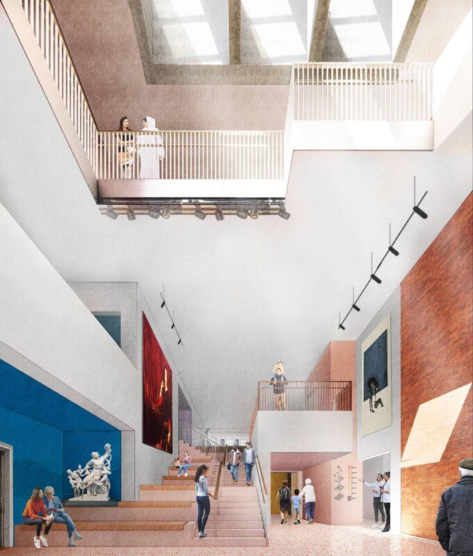 Artist impression of the courtyard. Picture: Grafton Architects